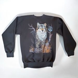Black Wolf Graphic Men's Sweater